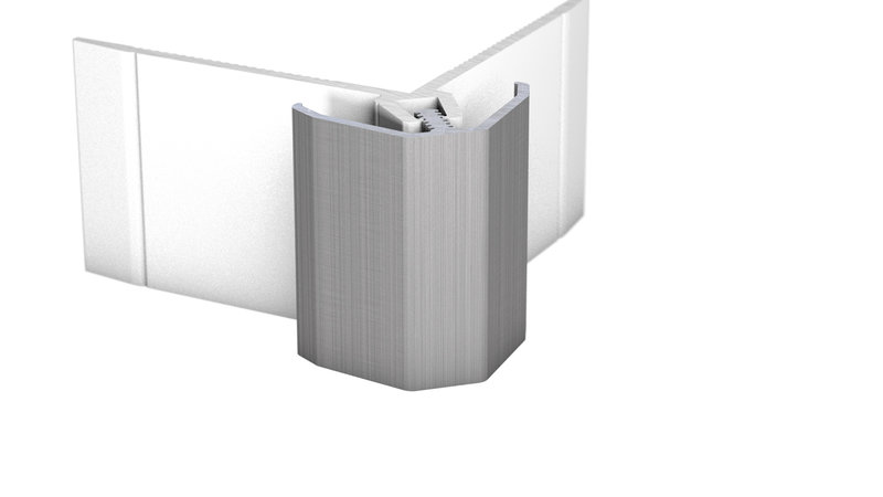 MuraTec Alu-Außenwinkel, Edelstahl gebürstet - für Belagstärken 3,0 - 5,0 mm