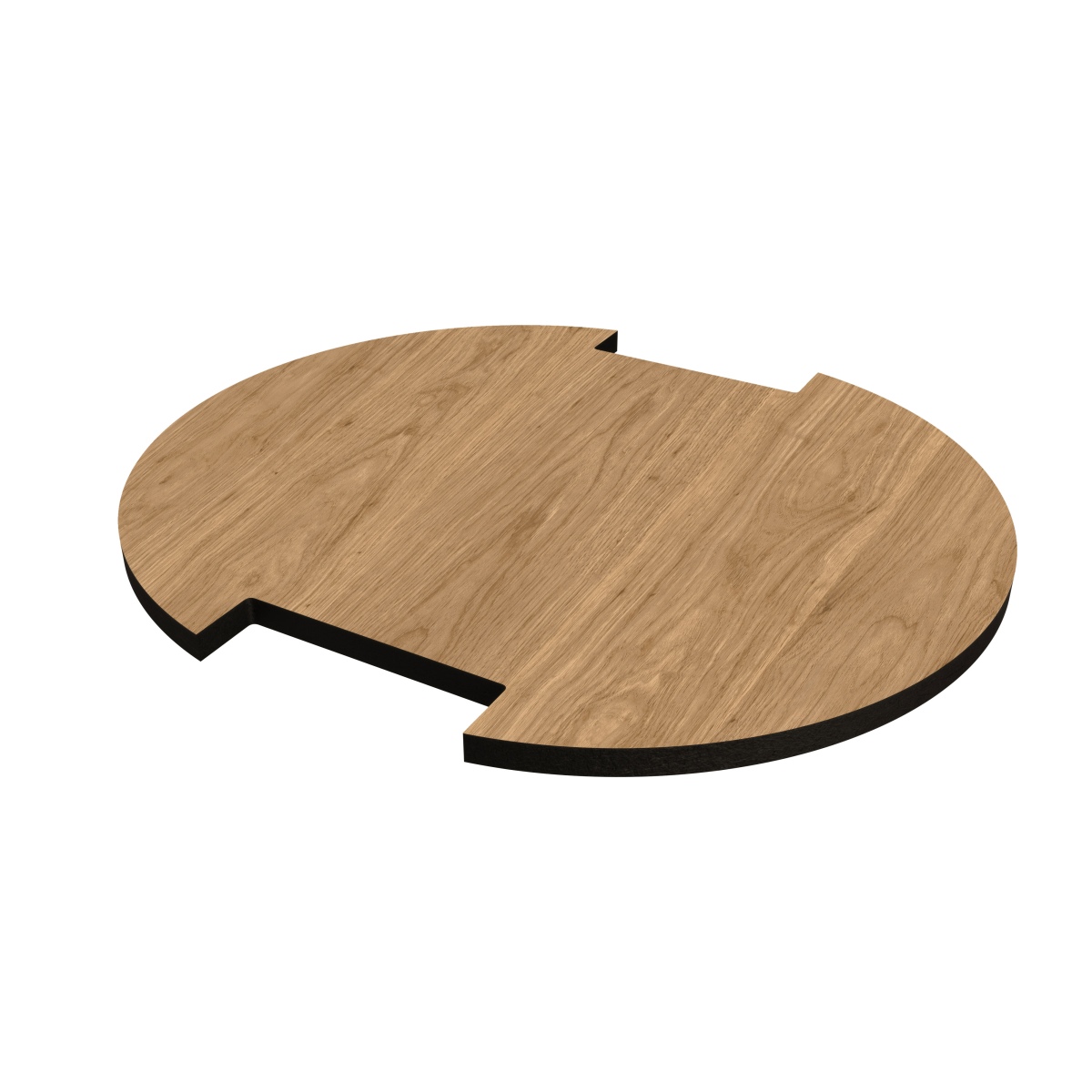 Ablage Oval für Design Raumteiler - Eiche natur - Inhalt 2 Stück