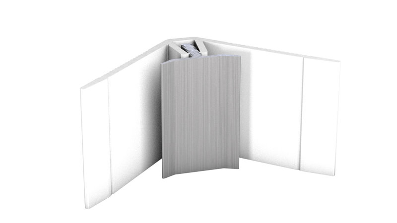 MuraTec Alu-Innenwinkel, Edelstahl gebürstet - für Belagstärken 3,0 - 5,0 mm