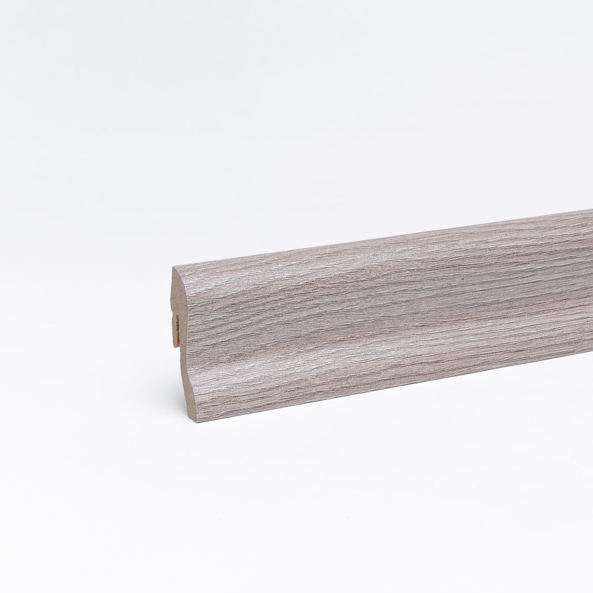 Sockelleiste mit Holzoptik 40mm Eiche weiß