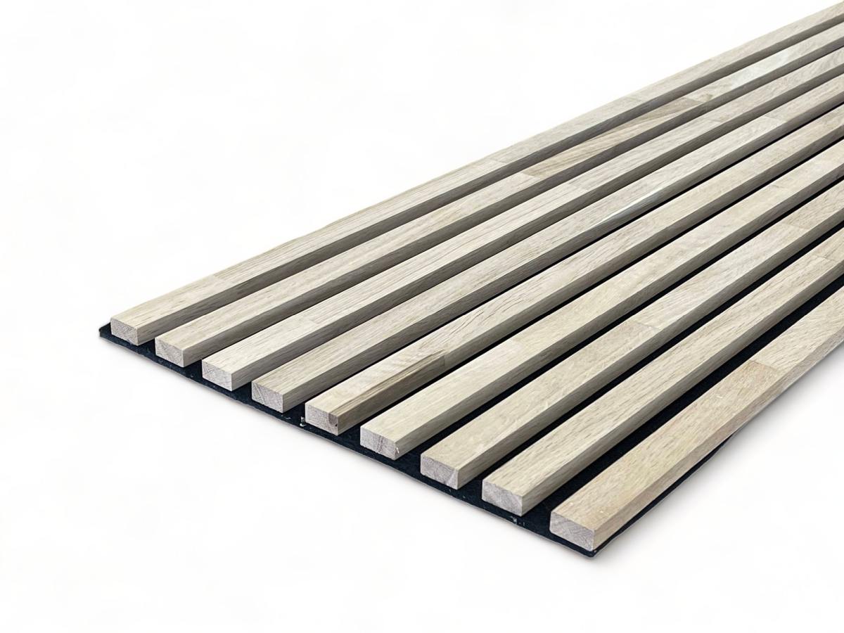 Massivholz Akustikpaneele 2600 x 400 mm Eiche natur - unbehandelt