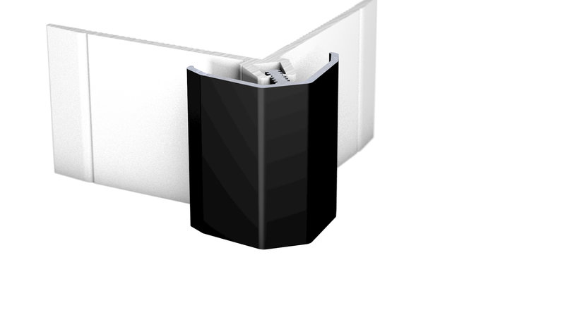 MuraTec Alu-Außenwinkel, Schwarz - für Belagstärken 3,0 - 5,0 mm