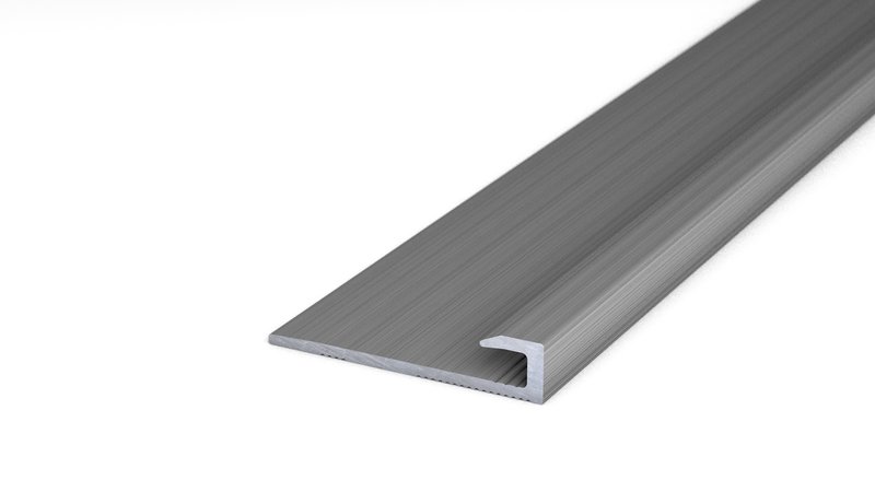 Alu-Abschlussprofil Nr. 211, 27 x 5,4 mm - Edelstahl 270 cm