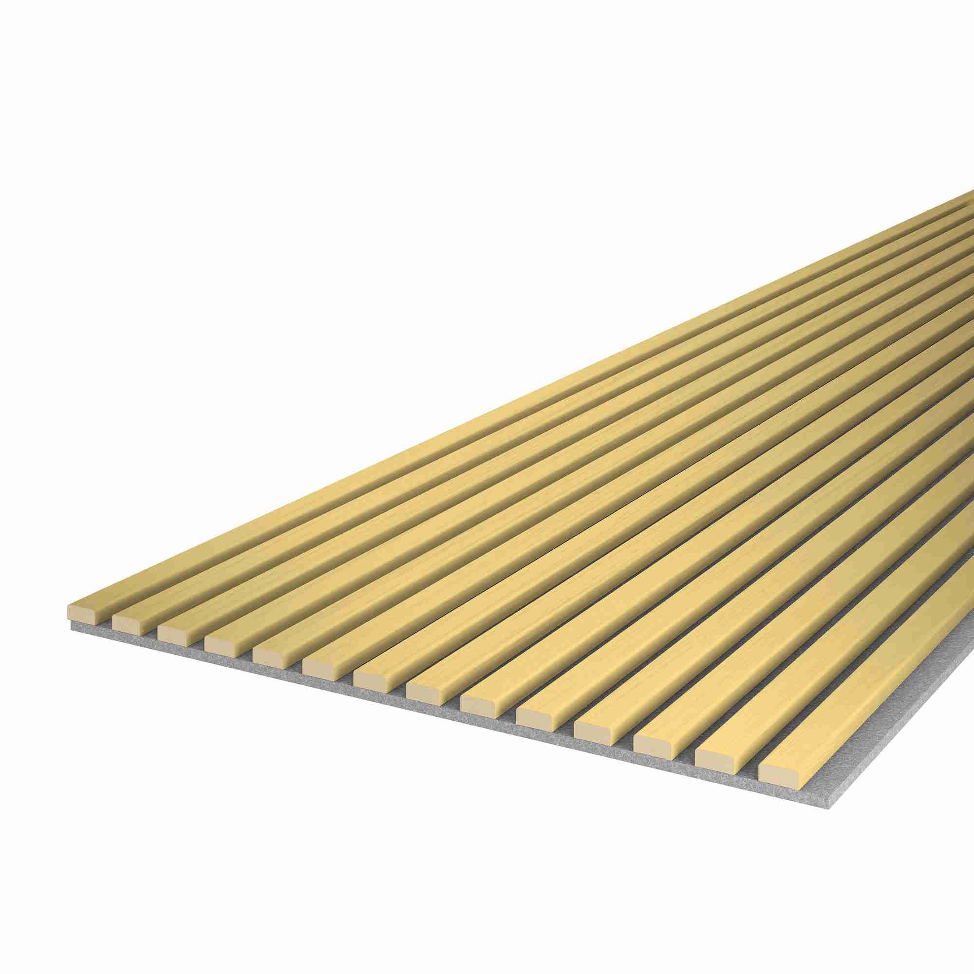 Akustikpaneel 2400 x 600 mm Gold - Akustikfilz Grau - Wandverkleidung