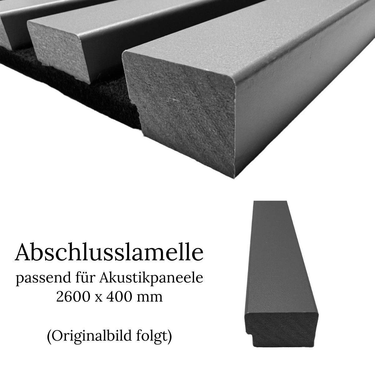 Abschlussleiste für Akustikpaneele 400 x 2600mm -  Beton