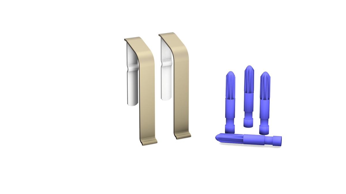 Verbinder für Metallsockelleisten 60 mm Edelstahl Matt