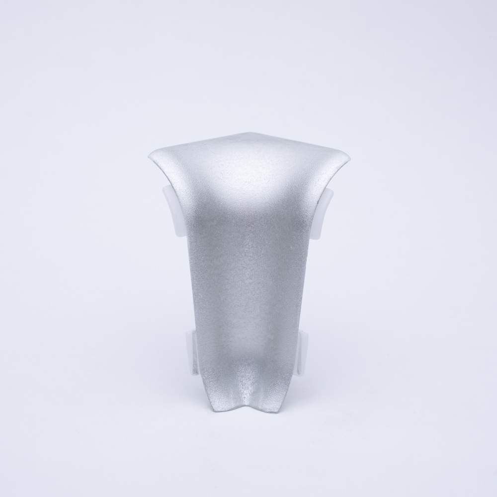 Innenecke für Metallsockelleiste Aluminium gebürstet