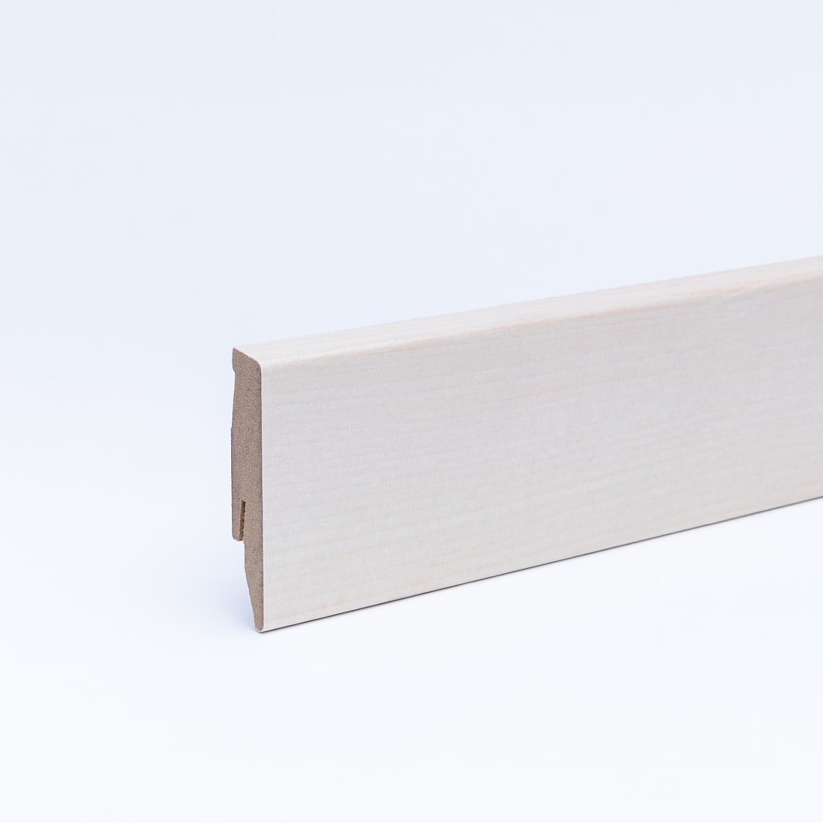Furnier-Sockelleiste 60 mm Ahorn gelackt