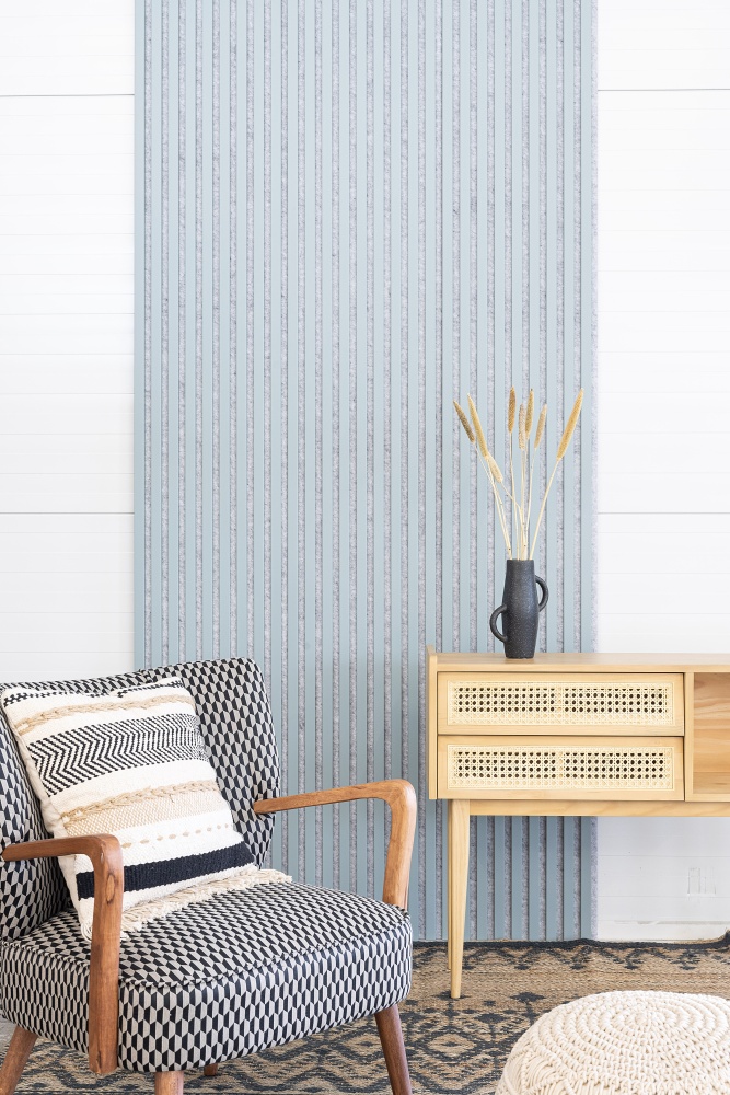 Akustikpaneel 3000 x 400 mm Nordic - Akustikfilz Grau - Wandverkleidung