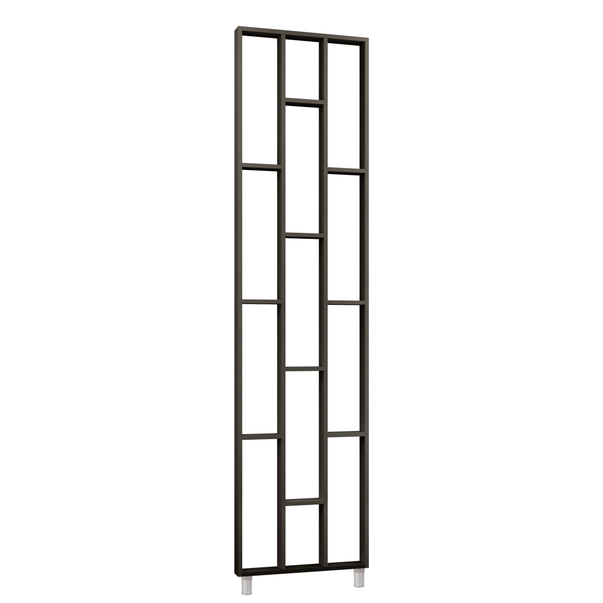 Design Raumteiler, Regalsystem 75 x 634 x 2500 mm - Schwarz
