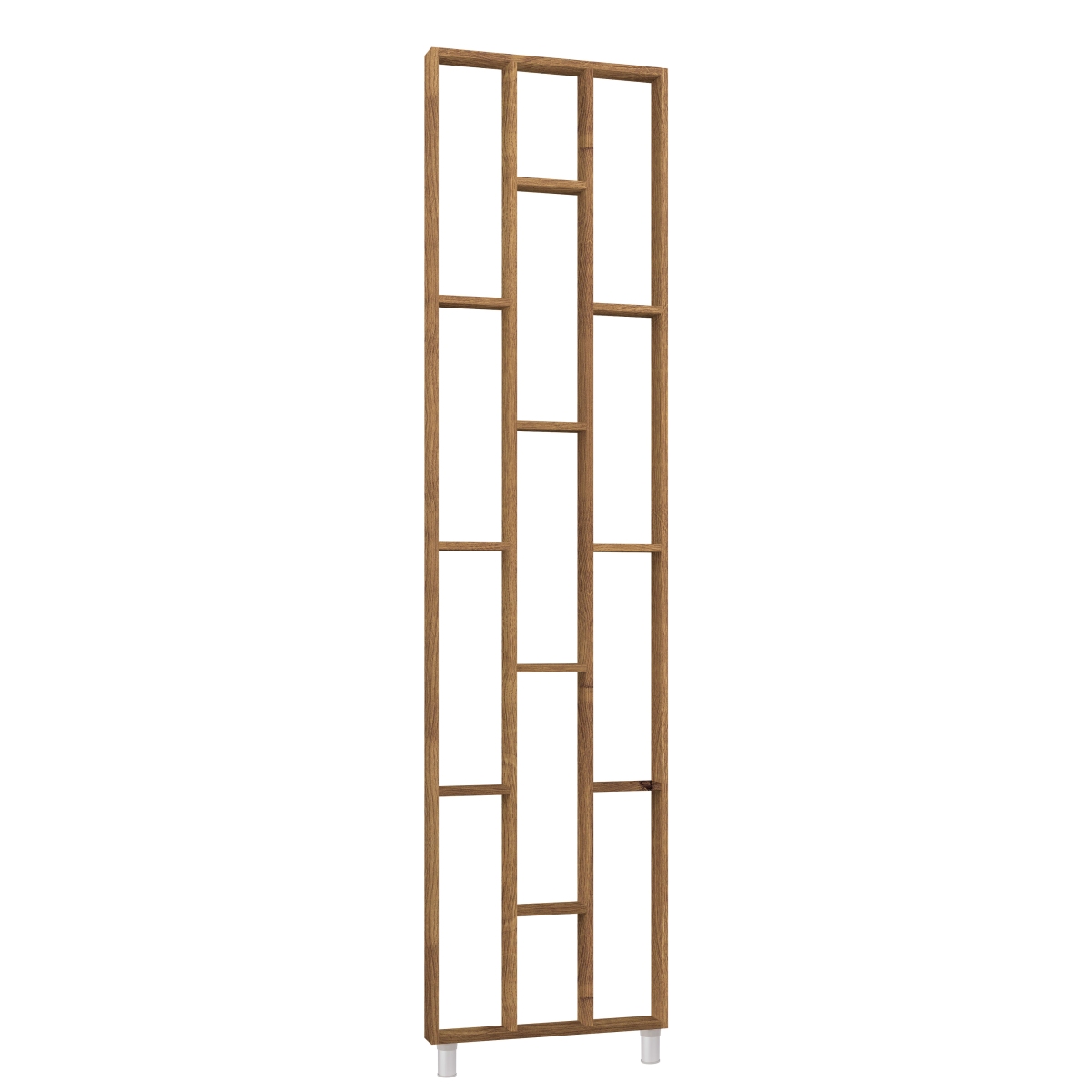 Design Raumteiler, Regalsystem 75x634x2500mm - Eiche rustikal