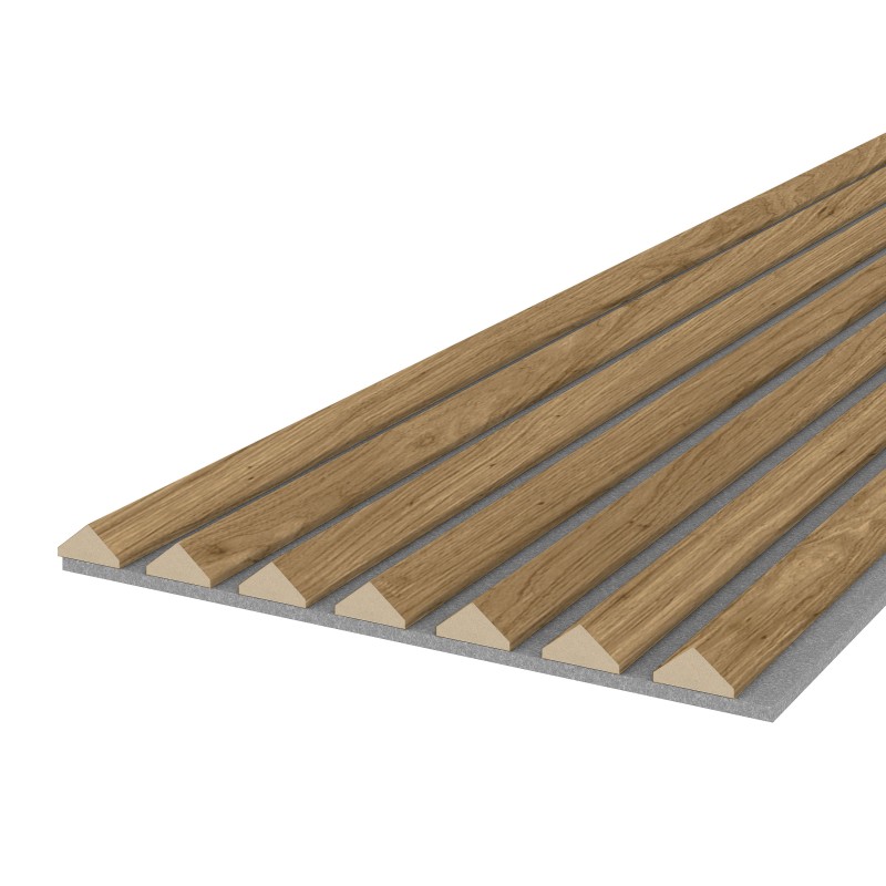 Muster K2 - Eiche natur - Akustikfilz Grau