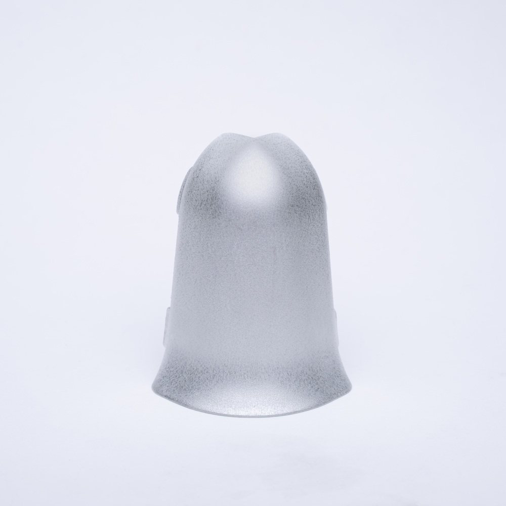 Außenecke für Metallsockelleiste Aluminium gebürstet