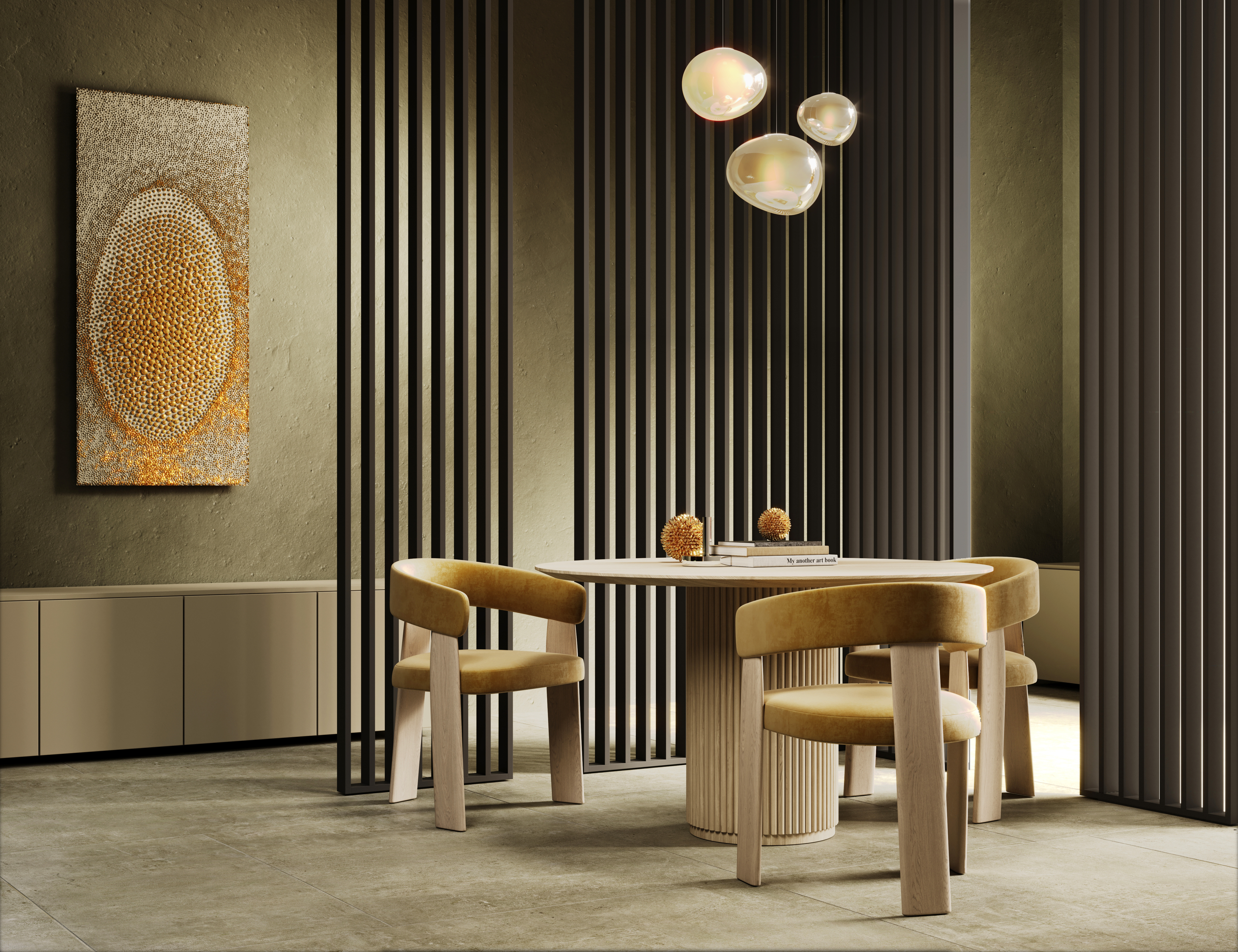 Raumteiler/ Lamellenwand 580 x 2750 x 65 mm Grau/Anthrazit