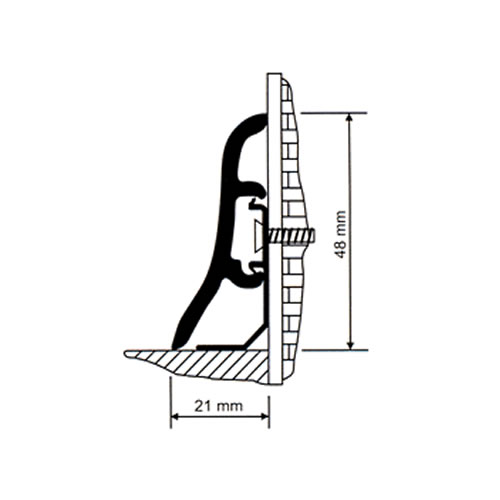 Basic-Flexleiste Esche weiß