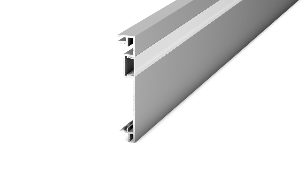 LED-Sockelleiste 357 Aluminium 13 x 80 mm - Silber