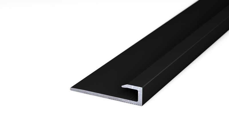 Alu-Abschlussprofil Nr. 212. 27 x 6,4 mm - Schwarz 270 cm
