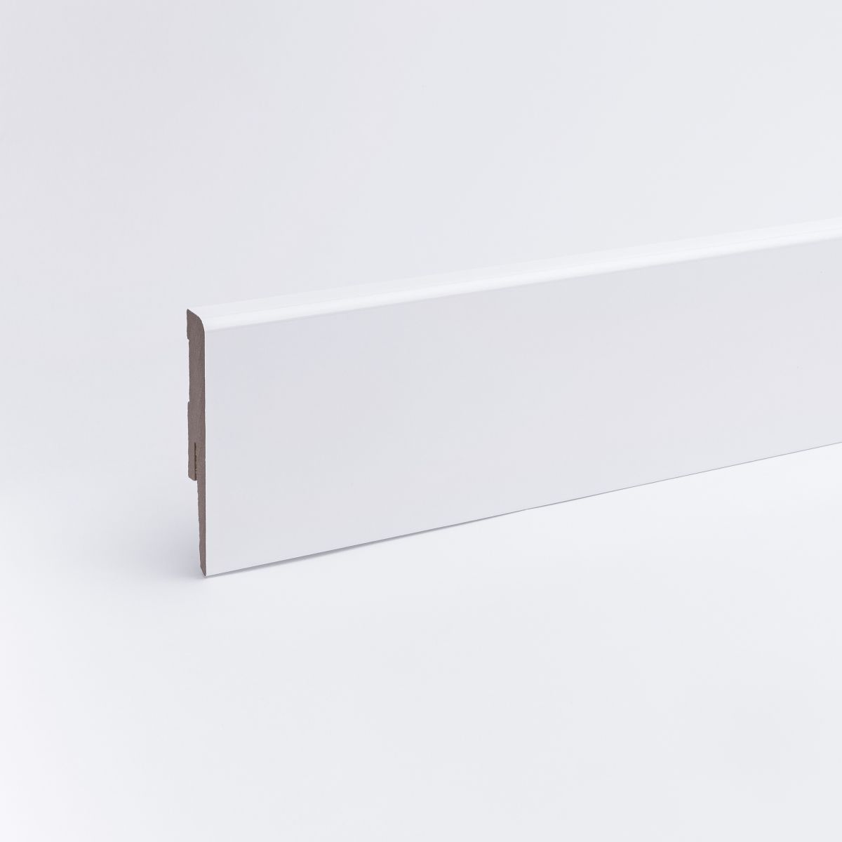 Sockelleiste Weimarer Profil 80 mm MDF - Weiß hochglanz