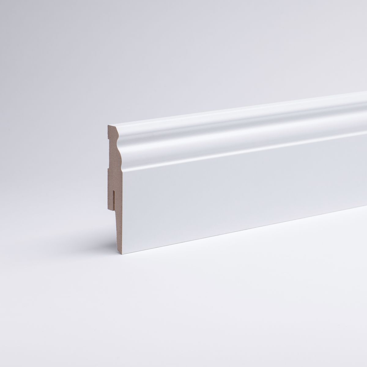 Sockelleiste Berliner Profil 80 mm MDF - Weiß lackierfähig