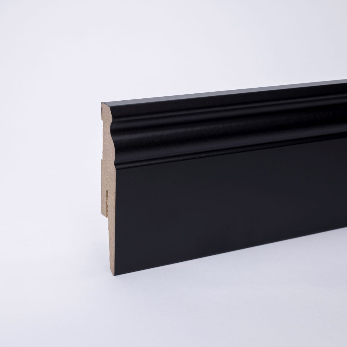 Sockelleiste Berliner Profil 80mm MDF - Schwarz