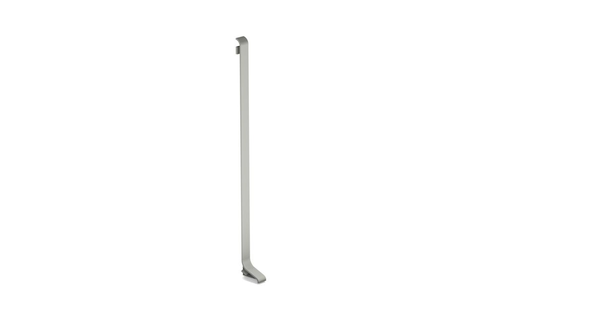 Endstück rechts für Aluminium-Sockelleiste für Klebemontage 100mm - Titan