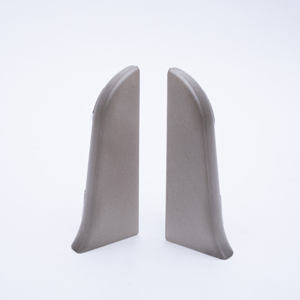 Abschluss Links / Rechts für Metallsockelleiste Edelstahl Optik gebürstet