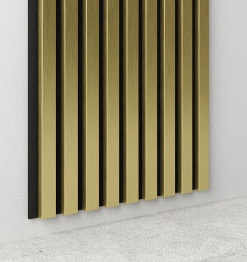 Akustikpaneel 400 x 400 mm Gold - Akustikfilz  Schwarz - Wandverkleidung
