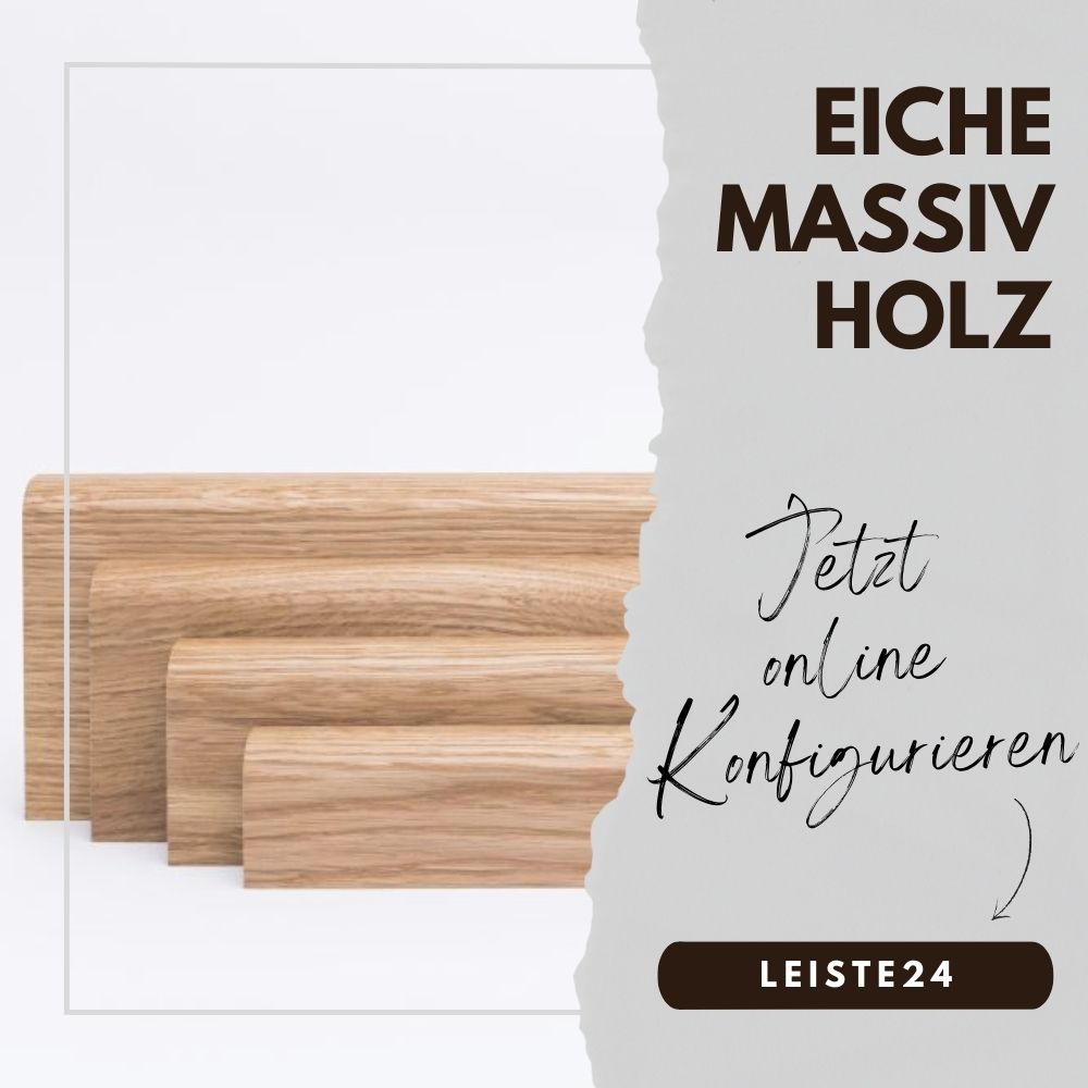 Massivholz Sockelleisten-Konfigurator Eiche Natur