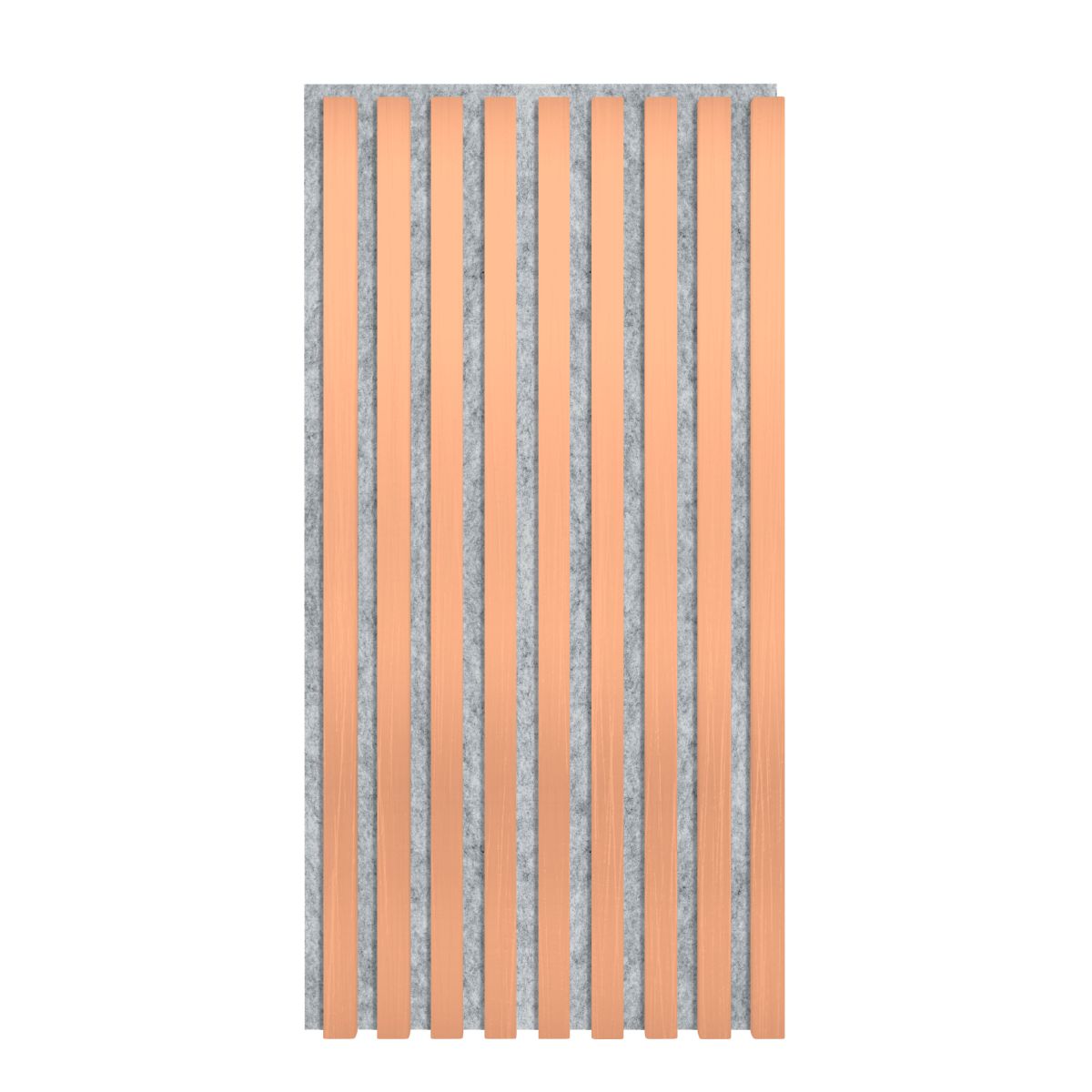 Akustikpaneel 800 x 400 mm Kupfer - Akustikfilz Grau - Wandverkleidung