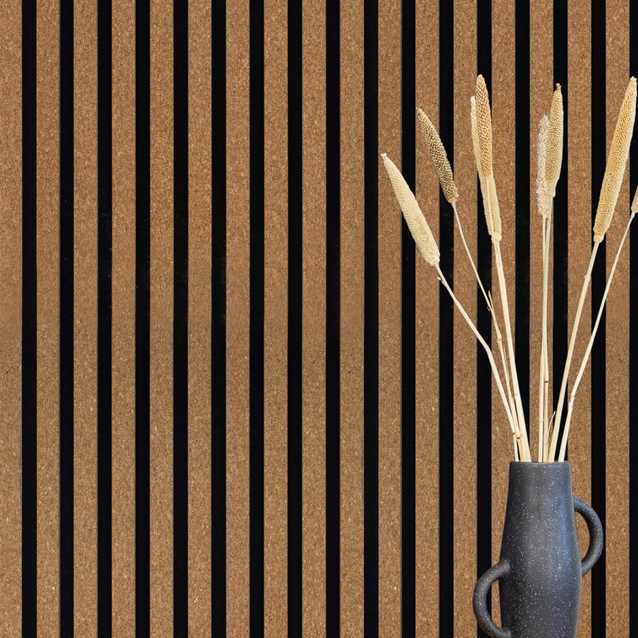 Muster - Premium Kork fein - Akustikfilz Schwarz