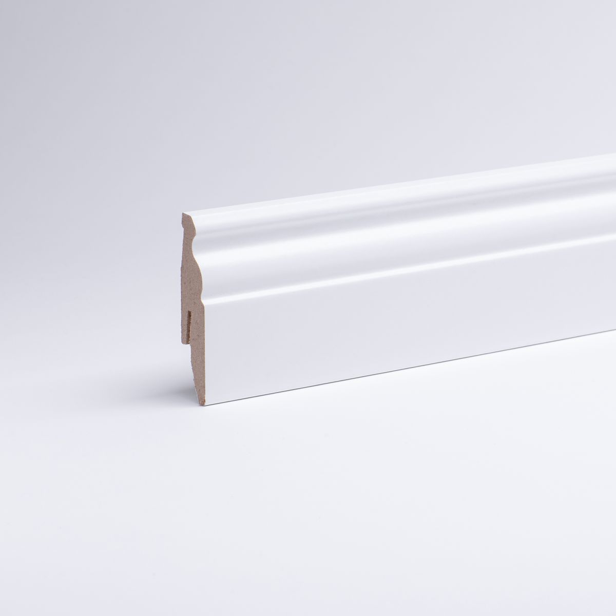 Sockelleiste Berliner Profil 60mm MDF - Weiß