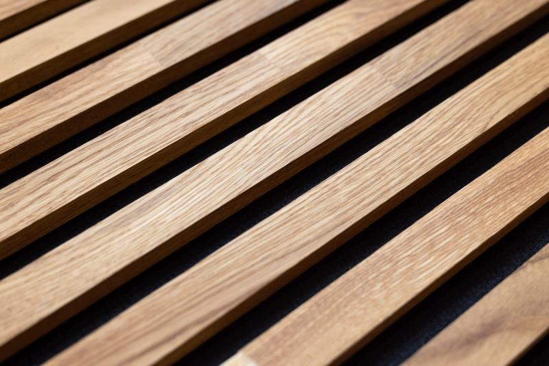 Massivholz Akustikpaneele 2600 x 400 mm Eiche natur - geölt