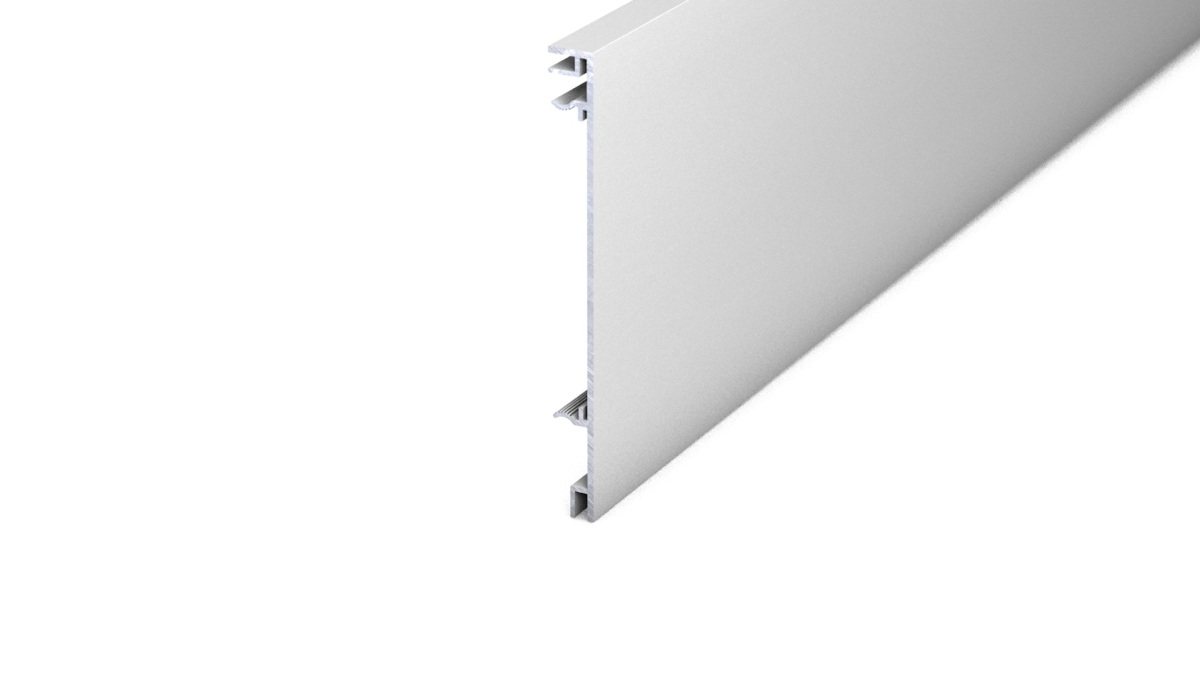 Aluminium Clip-Sockelleiste 10 x 100 mm - Silber