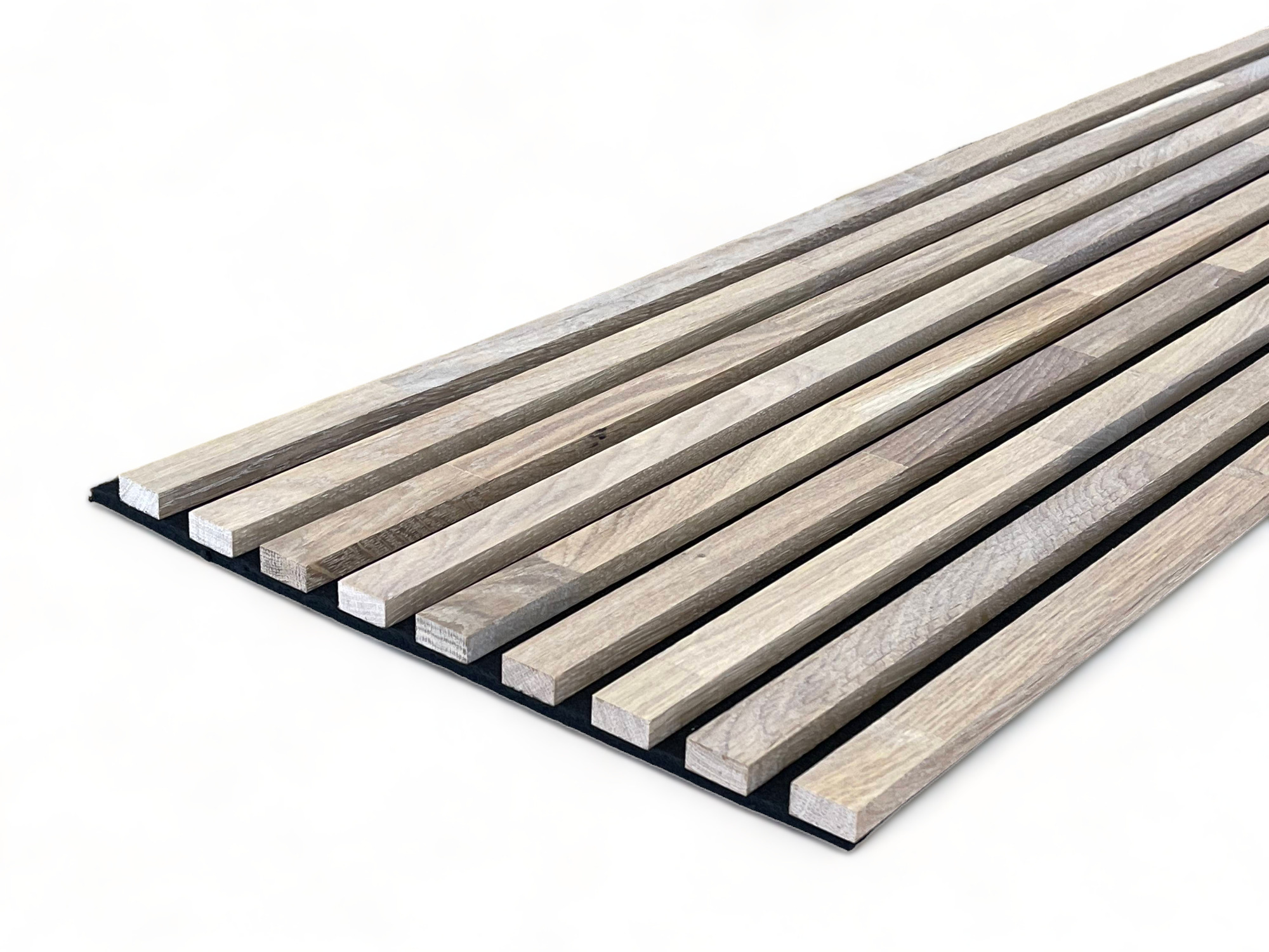 Massivholz Akustikpaneele 2600 x 400 mm Eiche natur - Lime White