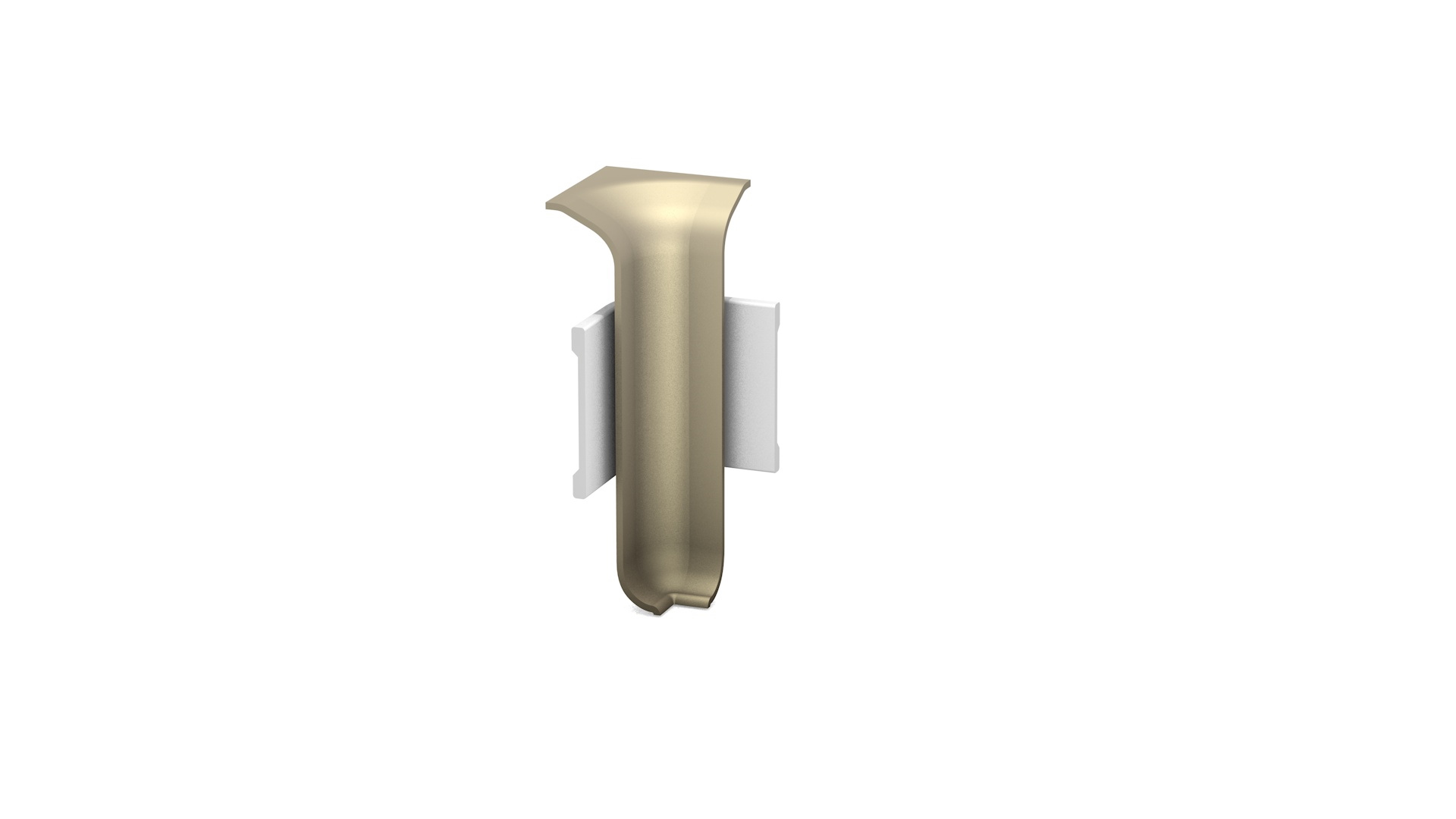 Innenecke für Metallsockelleiste 58mm Edelstahl Matt